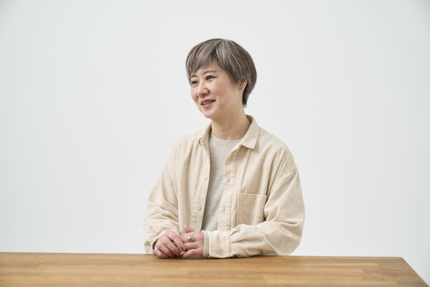 インタビュー中